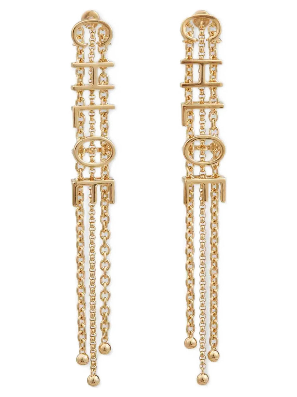 Chloé Gold Brass Earrings - One Size