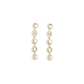Chloé gold-tone brass earrings featuring a sculptural, organic silhouette with a polished luxury finish.