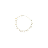 Chloé halsband i guldmetall för kvinnor, elegant minimalistisk kedjedesign med en polerad lyxfinish.