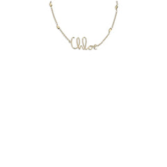 Chloé Gold Brass Necklace - One Size
