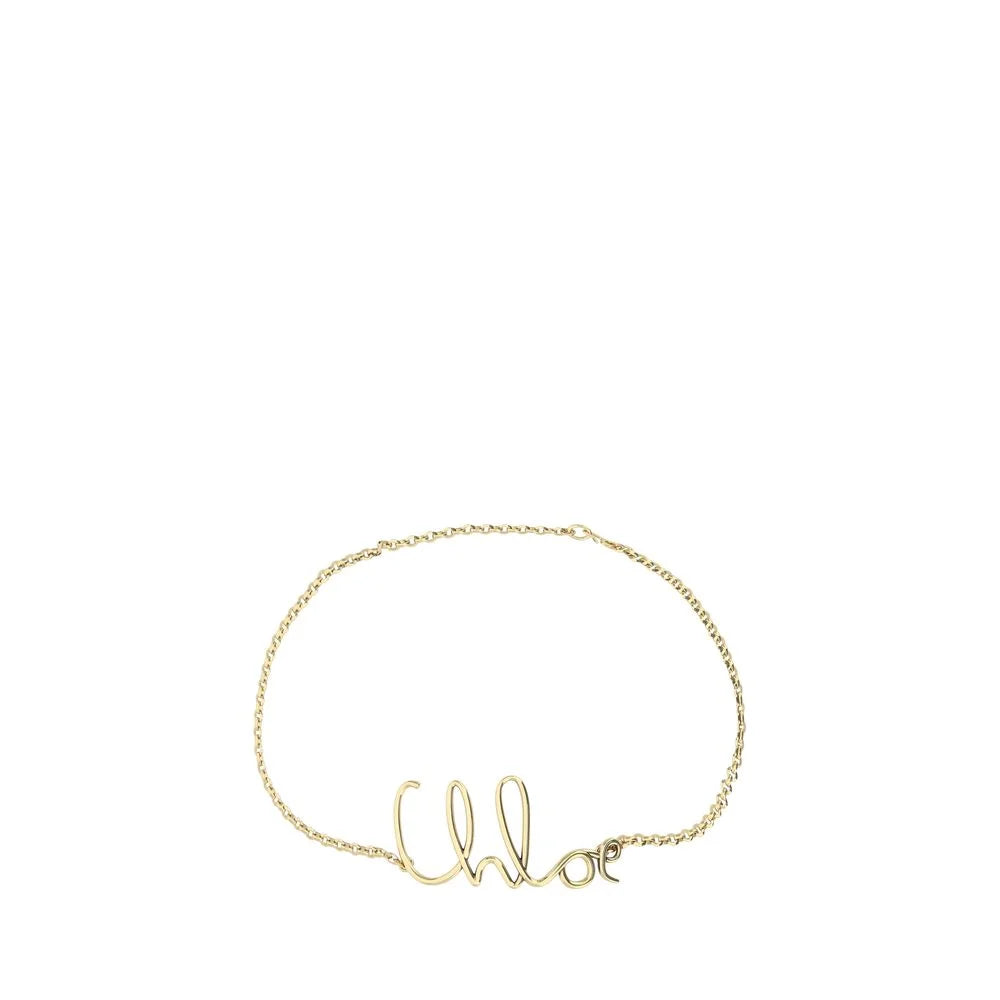 Chloé Gold Brass Thin Belt - UNI