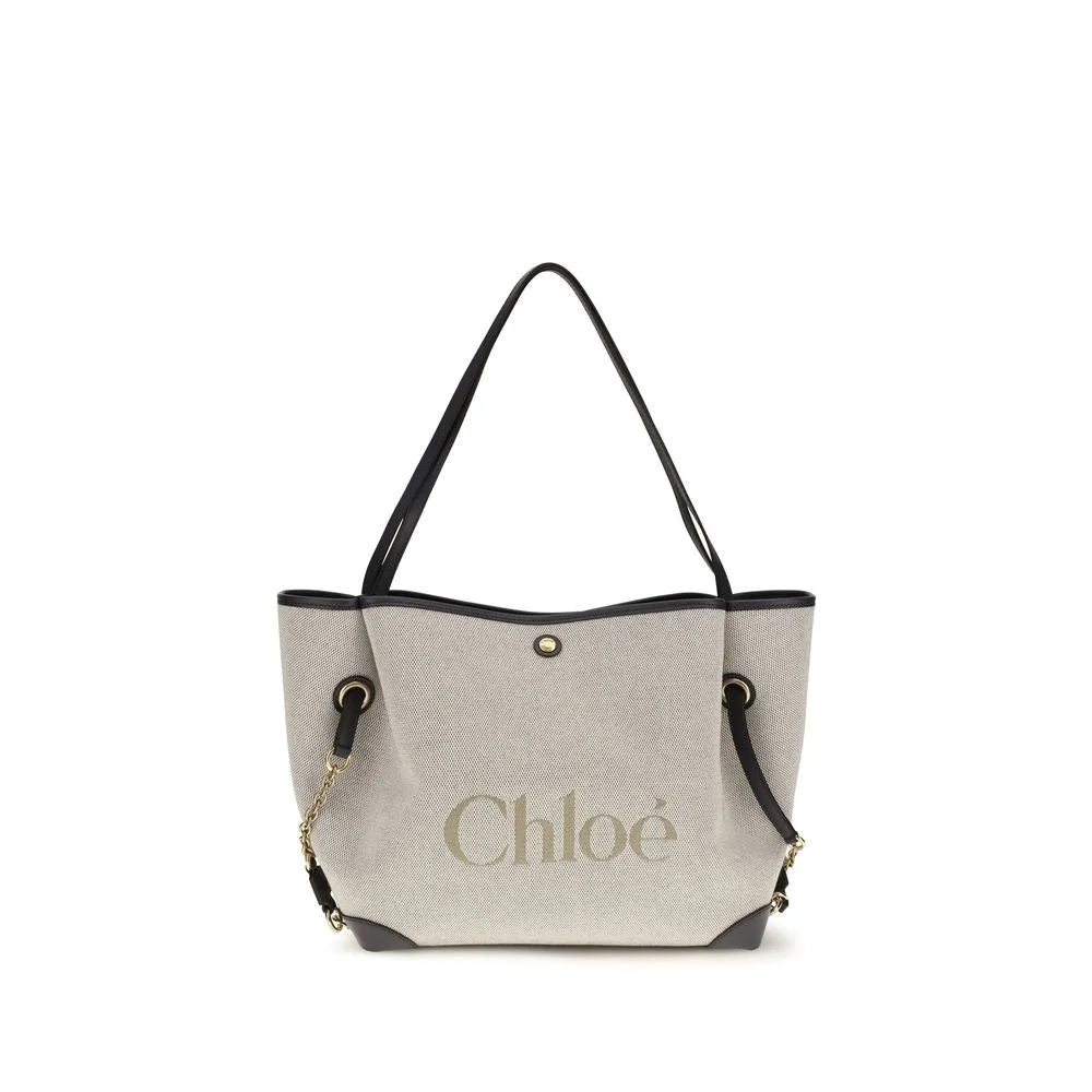 Sac bandoulière en coton gris Chloé