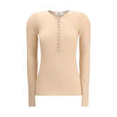 Chloé Merino Wool Henley Sweater - Sweaters