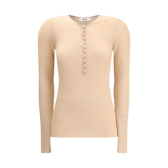 Chloé Merino Wool Henley Sweater - Sweaters