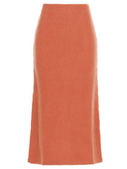 Chloé Orange Cashmere Mini Skirt - S