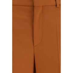 Chloé Orange Cotton Flared Pants