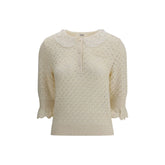Chloé Sweater with lace collar - M - Sweaters