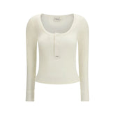 Chloé White Cotton Long Sleeve T-Shirt - M