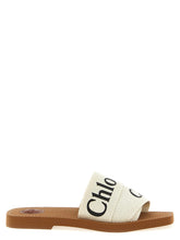 Chloé White Linen Flat Sandals - EU42/US12