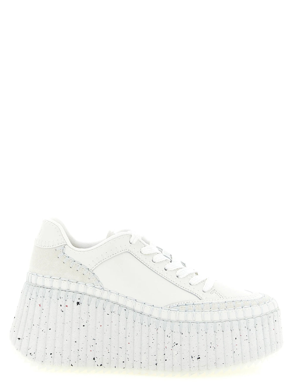 Chloé White Polyester Wedge Sandals