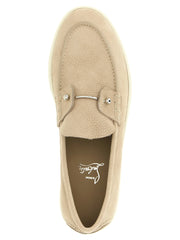 Christian Louboutin Beige Calfskin Slip-On Loafers - EU44/US11