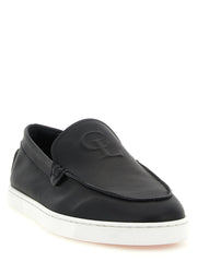 Christian Louboutin Black Calfskin Slip-On Loafers