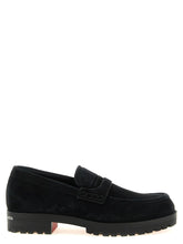 Christian Louboutin Black Calfskin Slip-On Loafers