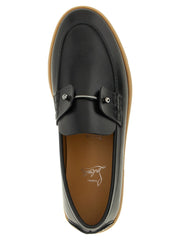 Christian Louboutin Black Calfskin Slip-On Loafers