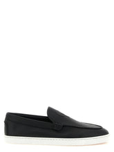 Christian Louboutin Black Calfskin Slip-On Loafers