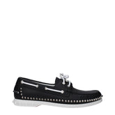 Christian Louboutin Black Leather Slip-On Loafers - EU41/US8