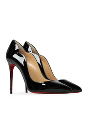 Christian Louboutin Black Patent Leather Hot Chick Pumps 100 - Heels