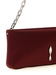 Christian Louboutin Bordeaux Elastane Clutch Bag