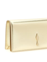 Christian Louboutin Gold Lambskin Clutch Bag
