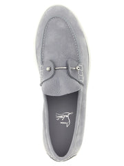 Christian Louboutin Gray Calfskin Slip-On Loafers - EU 40 | US 7