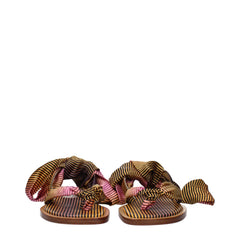 Christian Louboutin Multicolor Fabric Flip-Flop Sandals - EU37.5/US7.5