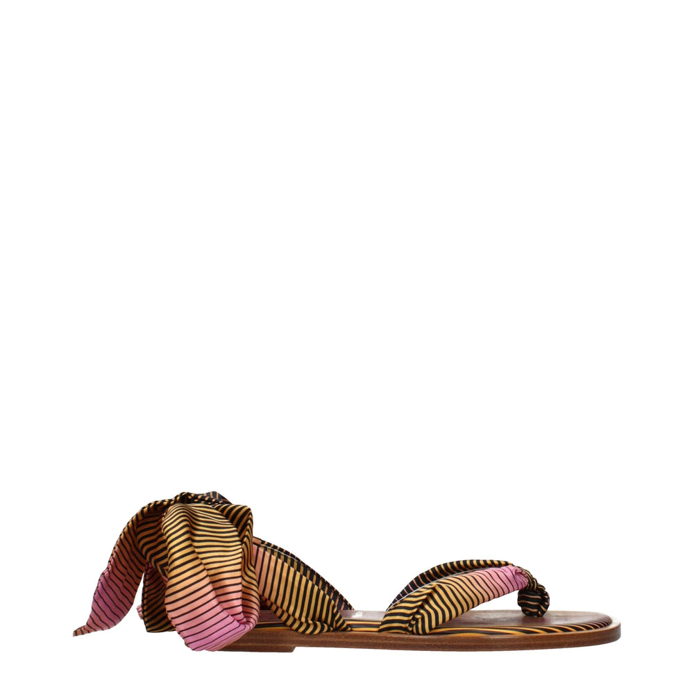 Christian Louboutin Multicolor Fabric Flip-Flop Sandals - EU37.5/US7.5