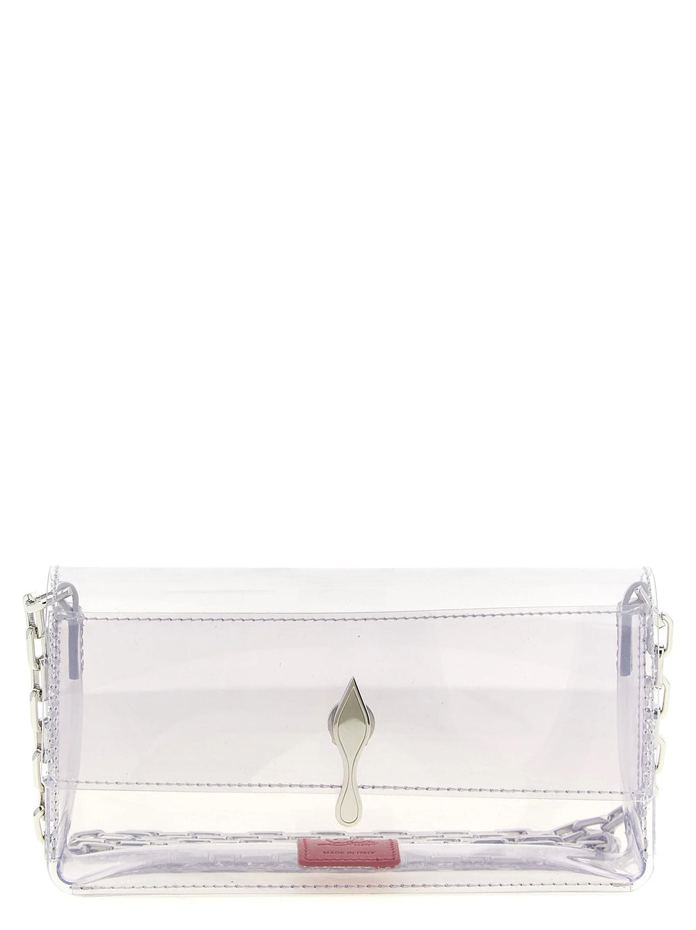 Christian Louboutin Silver Pvc Clutch Bag
