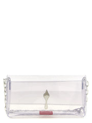 Christian Louboutin Silver Pvc Clutch Bag