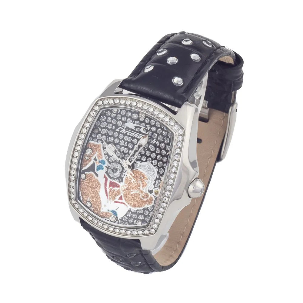 Chronotech Black Leather Watch - Watches