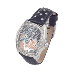 Chronotech Black Leather Watch - Watches