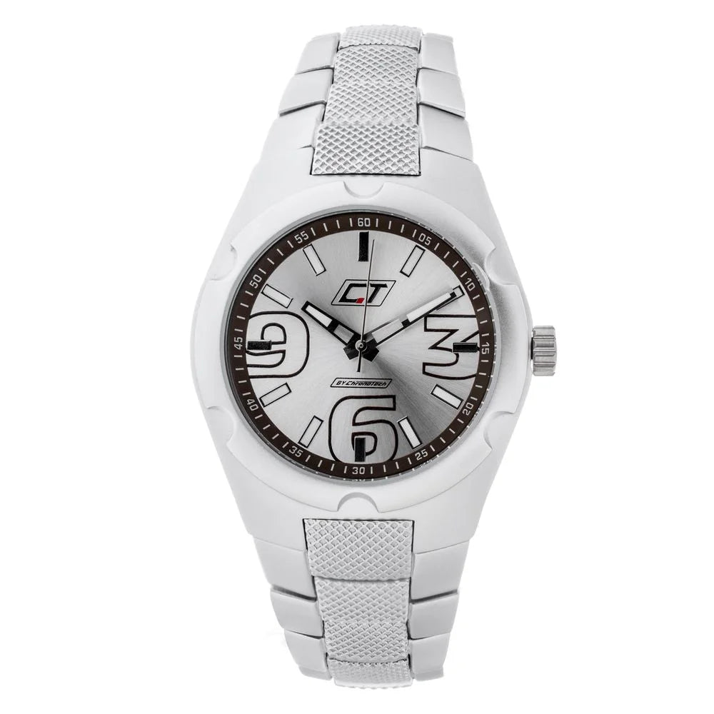 Chronotech Silver Stainless Steel Watch