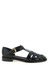 Church’s Black Calfskin Flat Sandals