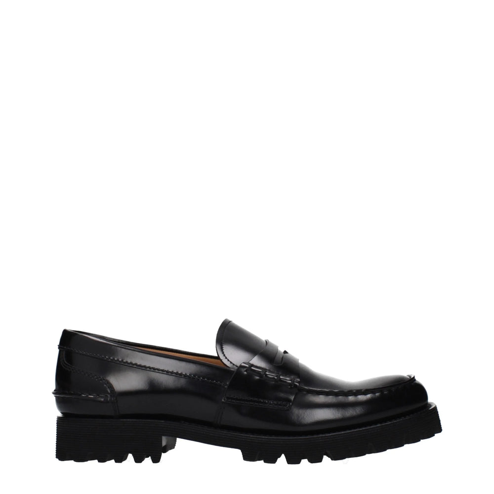 Church’s Black Leather Slip-On Loafers - EU39/US9