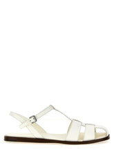 Church’s White Lamb Leather Flat Sandals