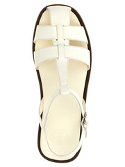 Church’s White Lamb Leather Flat Sandals