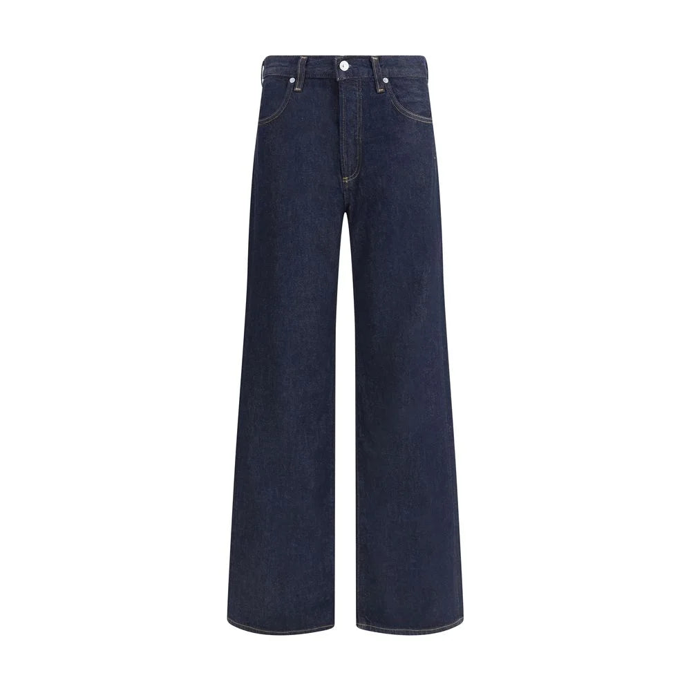 Citizens of Humanity Blue Recycled Cotton Straight-Leg Jeans