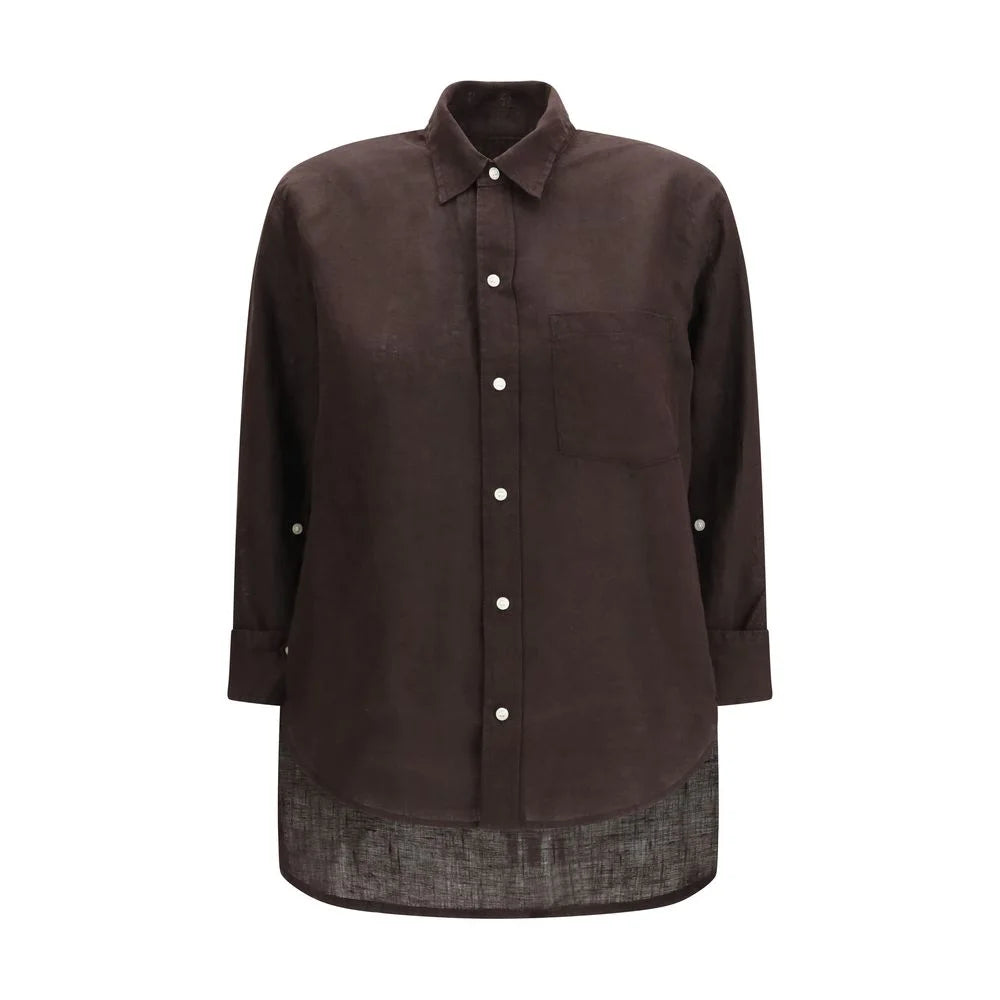 Citizens of Humanity Brown Linen Blouse