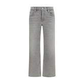 Citizens of Humanity Gray Cotton Straight-Leg Jeans