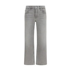 Citizens of Humanity Gray Cotton Straight-Leg Jeans