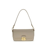 Coccinelle Beige Calf Leather Bos Taurus Shoulder Bag