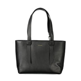 Coccinelle Black Leather Handbag - Shopper Bags