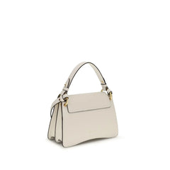 Coccinelle Cream Calf Leather Bos Taurus Shoulder Bag