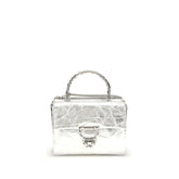 Coccinelle Silver Calf Leather Bos Taurus Handbag