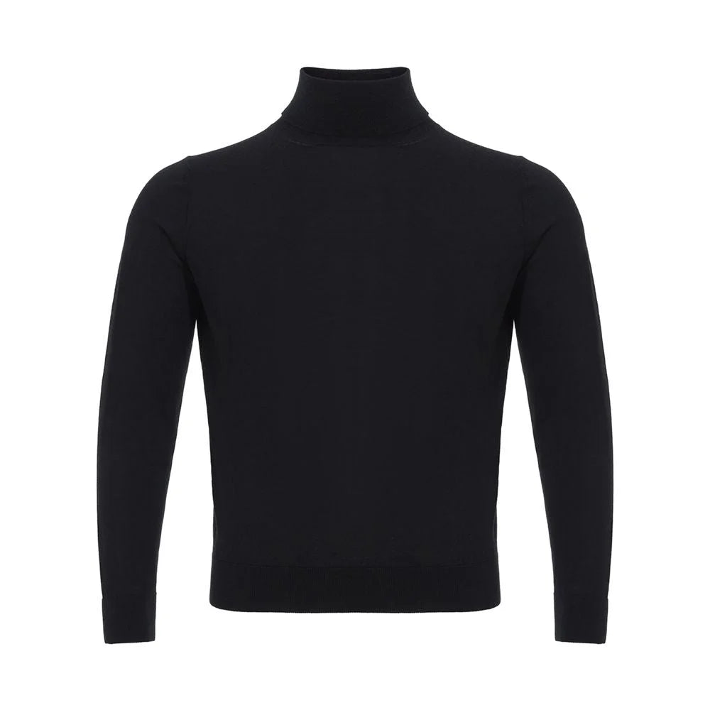 Colombo Italian Cashmere Luxury Black Sweater - IT60 | 4XL - Sweaters