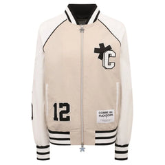 Comme Des Fuckdown Beige Cotton Jackets & Coat - Bomber Jackets