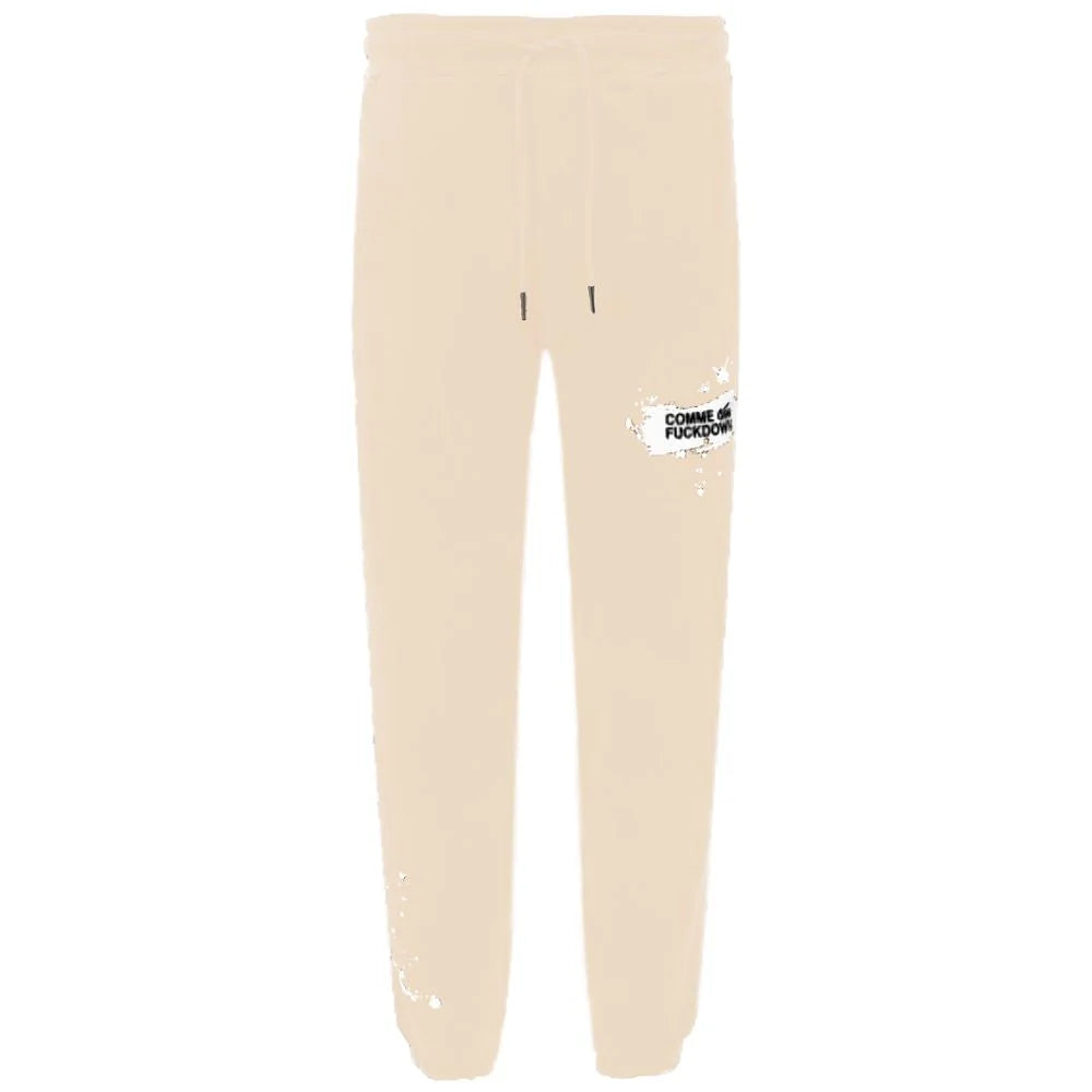 Comme Des Fuckdown Beige Cotton Men Sweatpant - Joggers