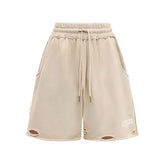 Comme Des Fuckdown Beige Cotton Short - Jogger Shorts