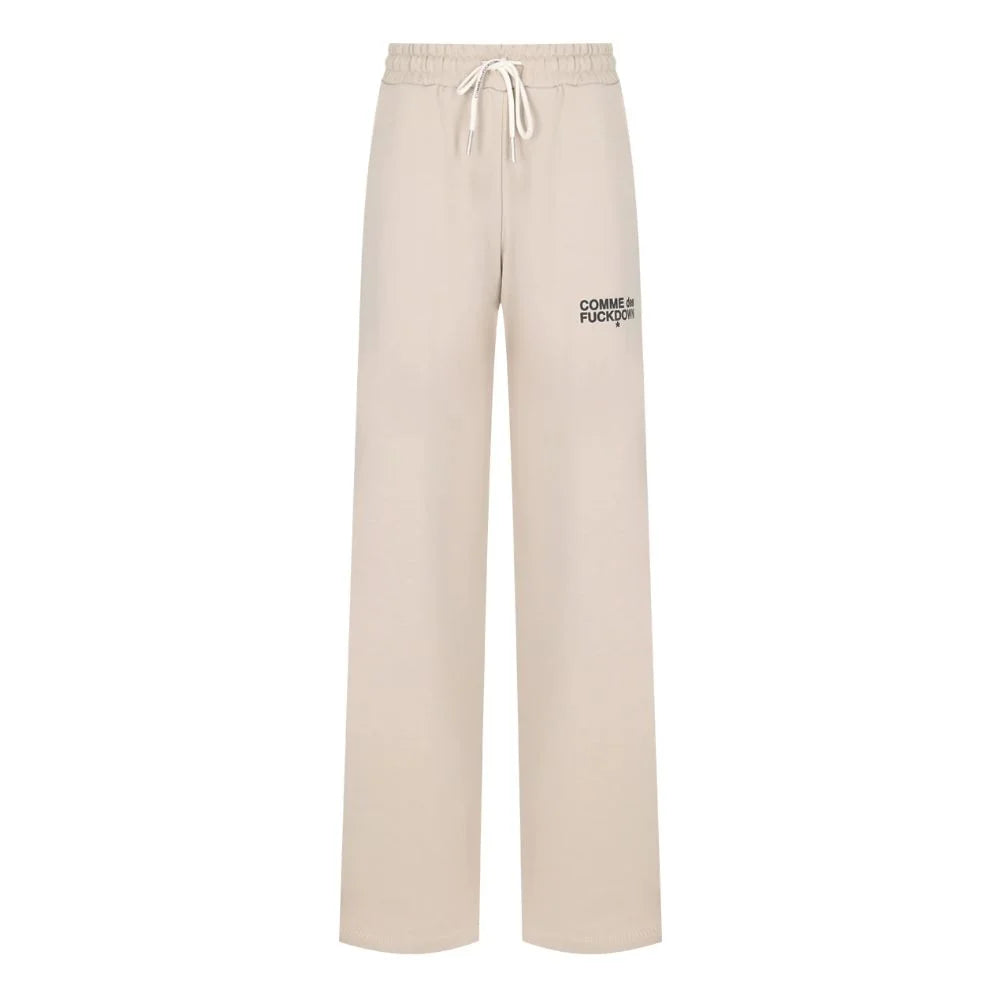 Comme Des Fuckdown Beige Cotton Women Palazzo Pants - XS - Trousers