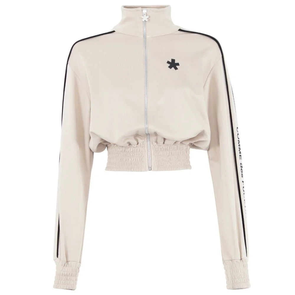 Comme Des Fuckdown Beige Cotton Women Sweater - Track Jackets