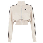 Comme Des Fuckdown Beige Cotton Women Sweater - Track Jackets
